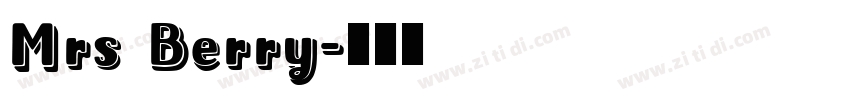 Mrs Berry字体转换
